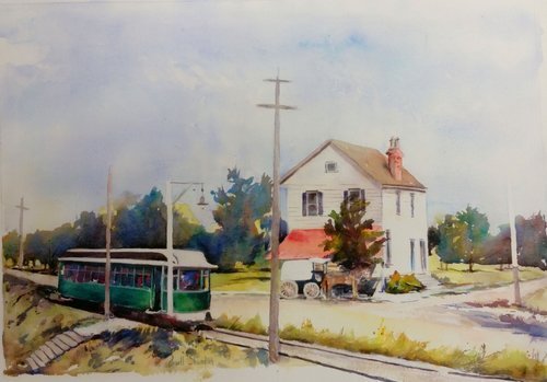 Painting of trolley